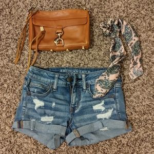 American Eagle Low Shortie Ripped Shorts